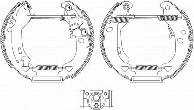HELLA PAGID 8db355004341 -  Комплект тормозных колодок